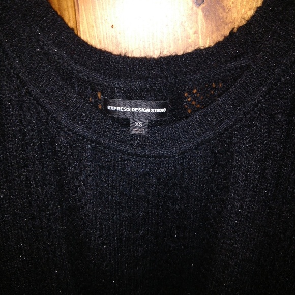 Express Sparkly Balloon Sleeve Sweater - Picture 2 of 6